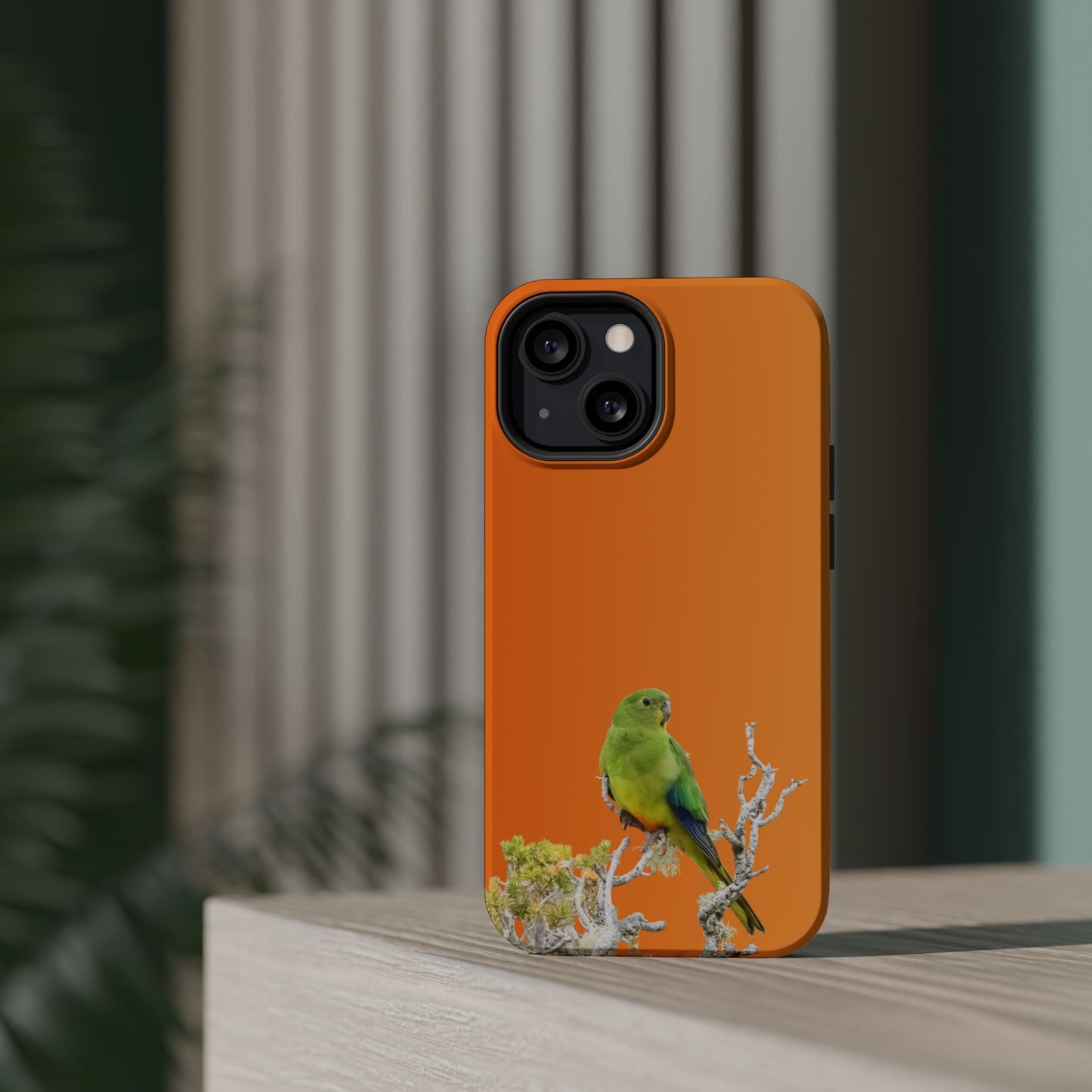 Orange-bellied Parrot - Magnetic Impact-Resistant Phone Case - Fono Caso x EstebantheNatureman - Wildlife Case - Gift for Bird Lovers