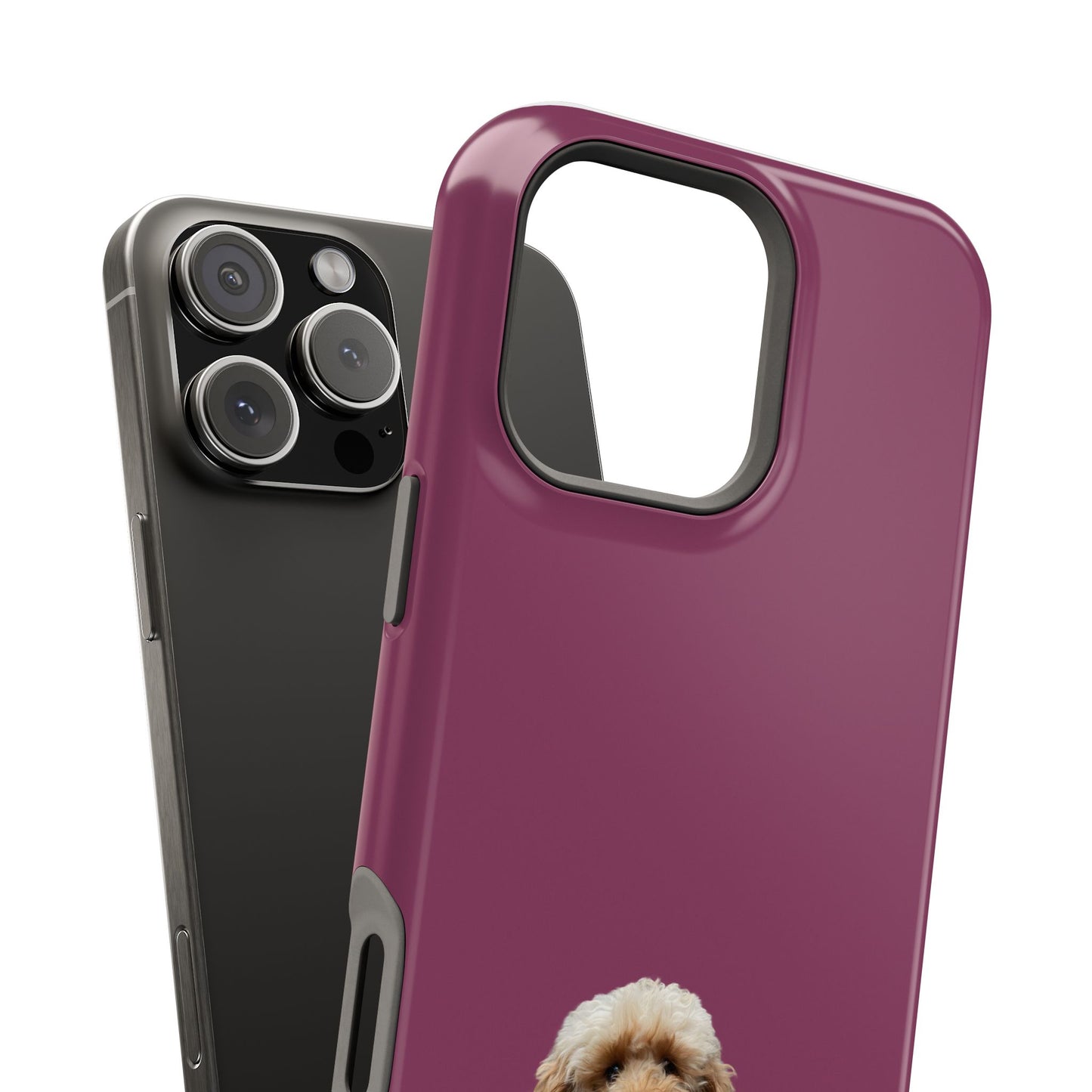 Customizable Magnetic Impact-Resistant Phone Case Your Pet Photo or Digital Painting with Name_9_iPhone 13 and up