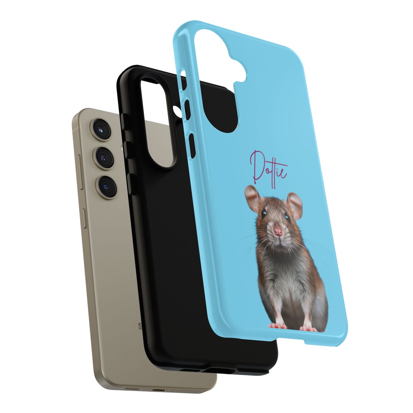 Customizable Pet Tough Phone Case Your Pet Photo or Digital Painting with Name_8 iPhone 16, 15 Pro Max, 15 Plus, Samsung S24 Ultra, Pixel 7