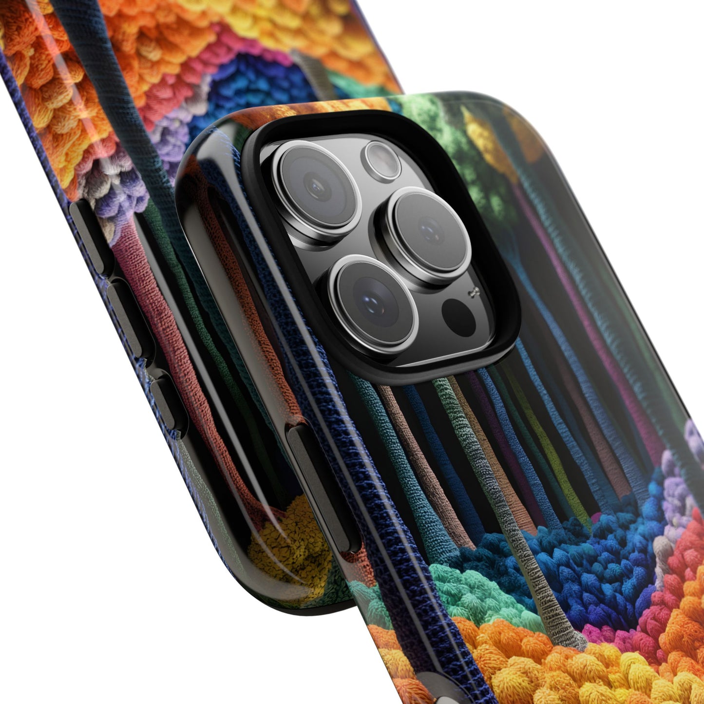 3D-ish Whimsical Woollen Tree Landscape_2 Customizable Tough Phone Case for iPhone 16, 15 Pro Max, Samsung S24 Ultra, Pixel 7 & more