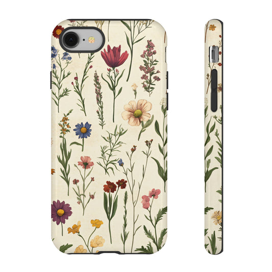 Vintage Botanical Floral Illustration Cottagecore_2 Customizable Tough Phone Case for iPhone 16, 15 Pro Max, Samsung S24 Ultra, Pixel 7 & more