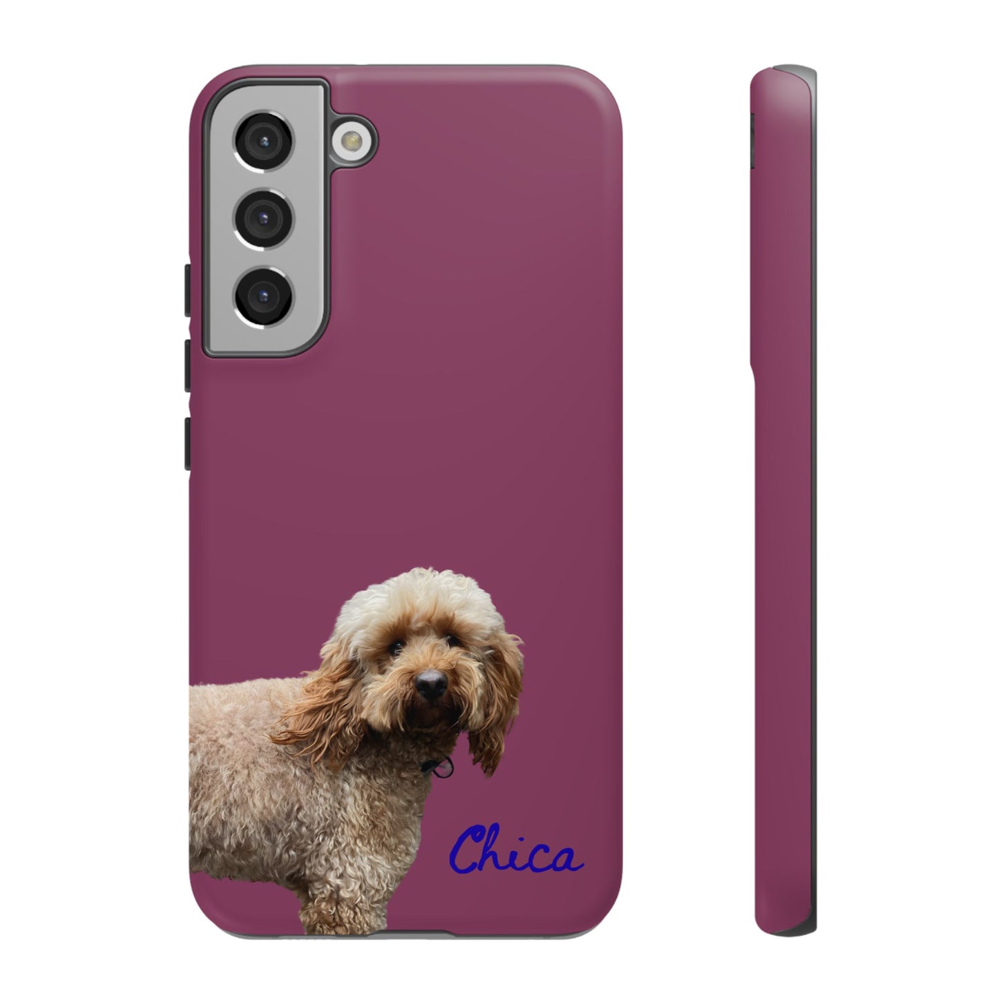 Customizable Pet Tough Phone Case Your Pet Photo or Digital Painting with Name_9 iPhone 16, 15 Pro Max, 15 Plus, Samsung S24 Ultra, Pixel 7