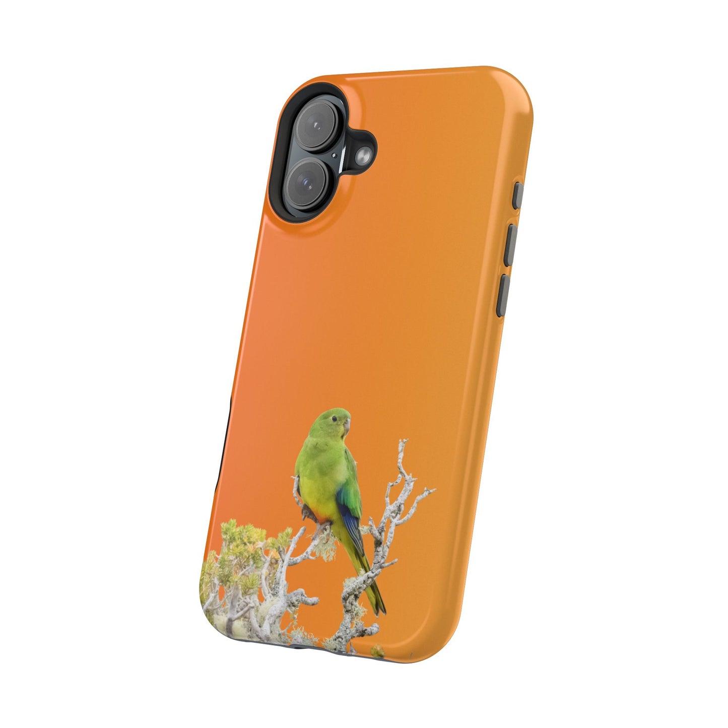 Orange-bellied Parrot - Magnetic Impact-Resistant Phone Case - Fono Caso x EstebantheNatureman - Wildlife Case - Gift for Bird Lovers