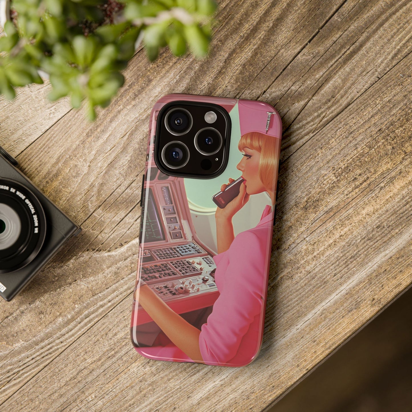 Retro Airline Aesthetic Mid-Century Travel Art_1 Customizable Tough Phone Case for iPhone 16, 15 Pro Max, Samsung S24 Ultra, Pixel 7 & more