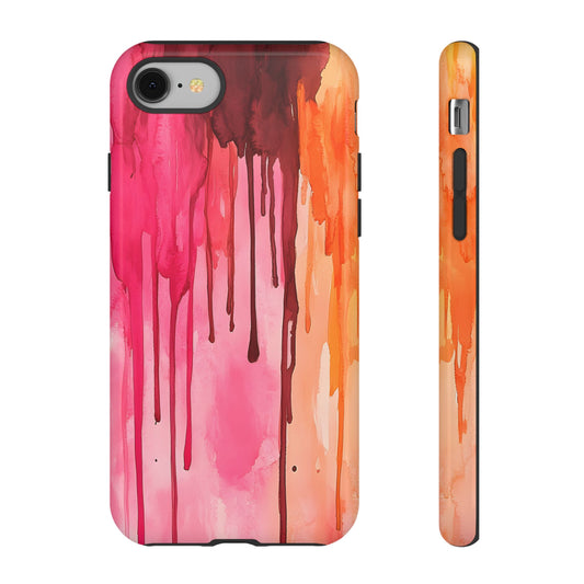 Colorful Dripping Paint_7 Customizable Tough Phone Case for iPhone 16, 15 Pro Max, Samsung S24 Ultra, Pixel 7 & more