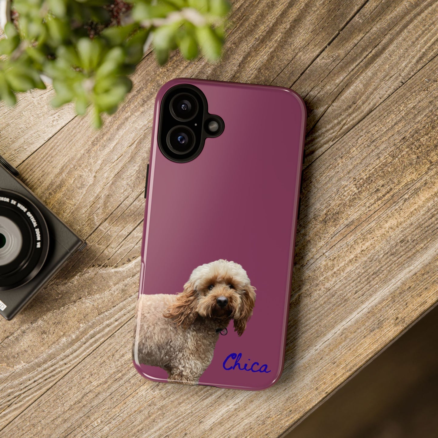 Customizable Pet Tough Phone Case Your Pet Photo or Digital Painting with Name_9 iPhone 16, 15 Pro Max, 15 Plus, Samsung S24 Ultra, Pixel 7