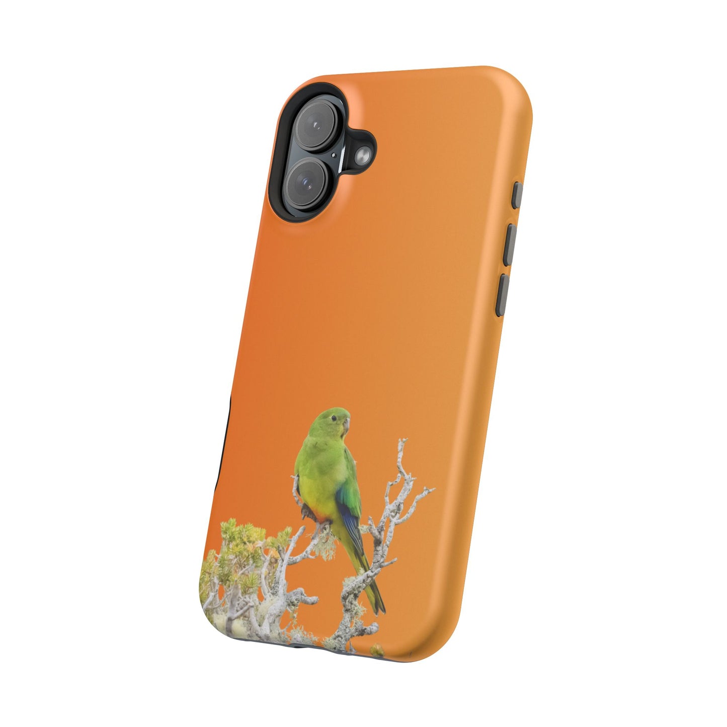 Orange-bellied Parrot - Magnetic Impact-Resistant Phone Case - Fono Caso x EstebantheNatureman - Wildlife Case - Gift for Bird Lovers