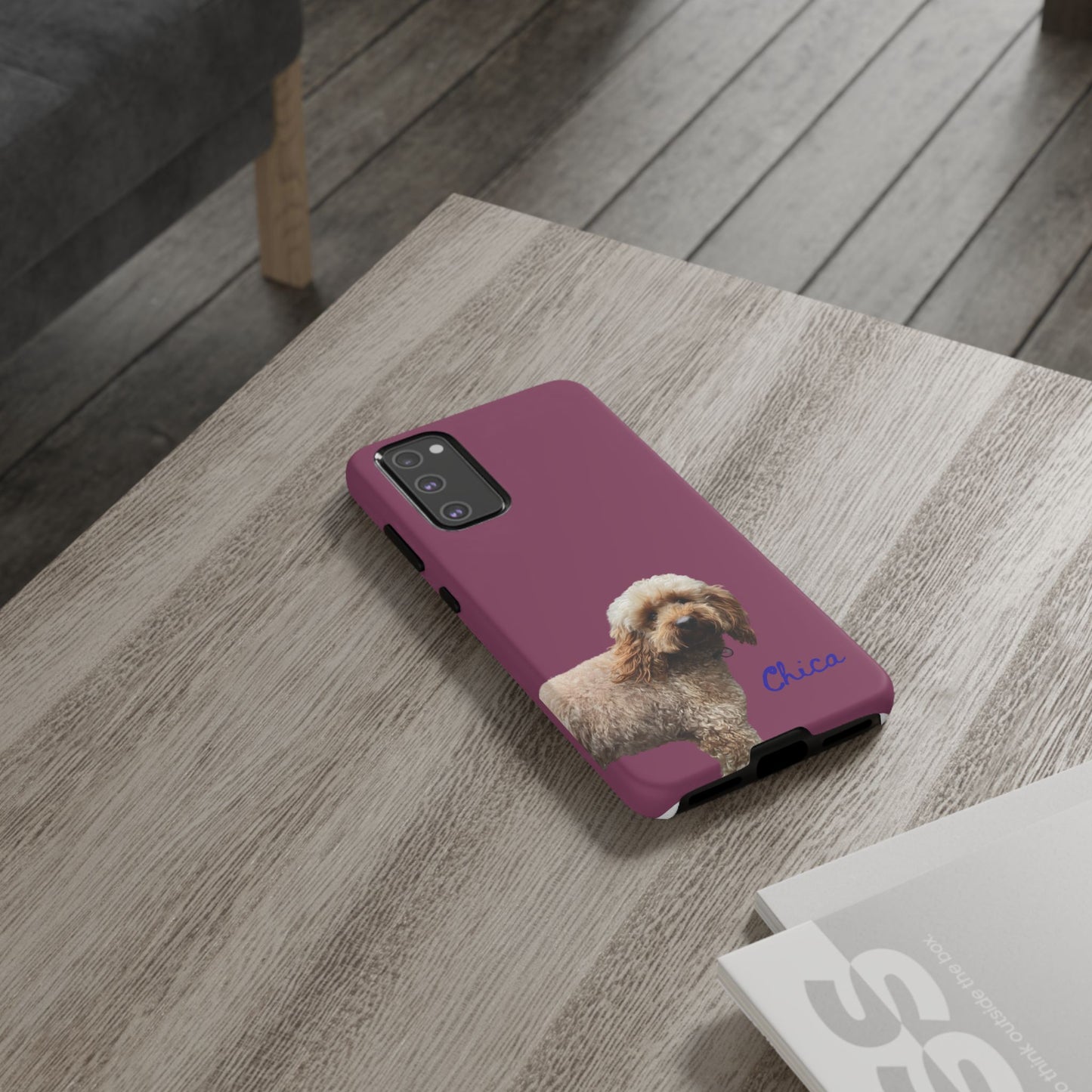 Customizable Pet Tough Phone Case Your Pet Photo or Digital Painting with Name_9 iPhone 16, 15 Pro Max, 15 Plus, Samsung S24 Ultra, Pixel 7