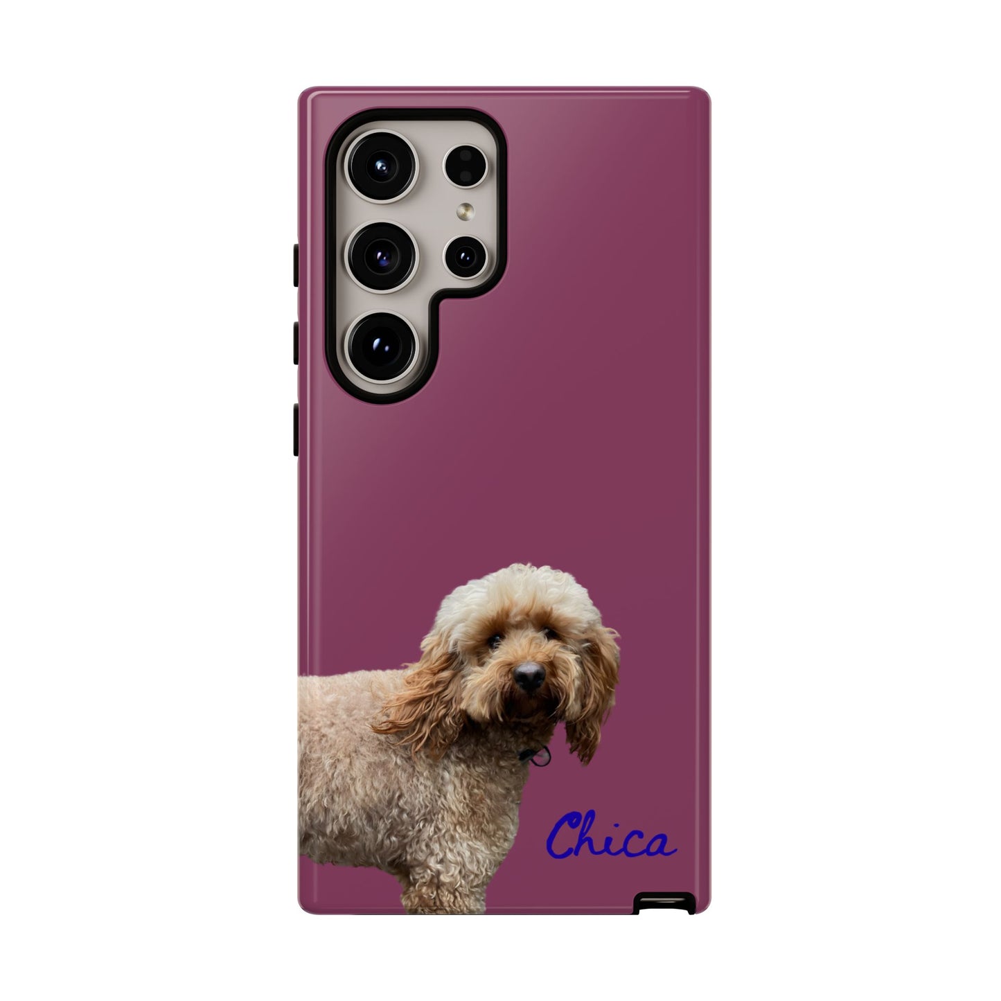 Customizable Pet Tough Phone Case Your Pet Photo or Digital Painting with Name_9 iPhone 16, 15 Pro Max, 15 Plus, Samsung S24 Ultra, Pixel 7