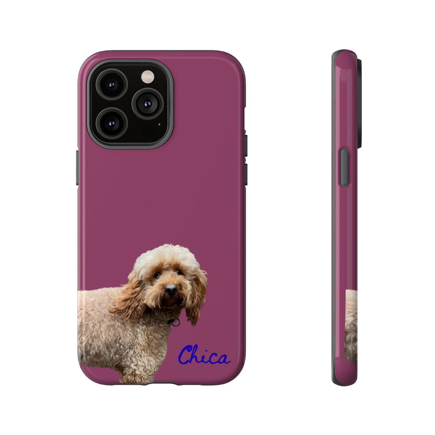 Customizable Pet Tough Phone Case Your Pet Photo or Digital Painting with Name_9 iPhone 16, 15 Pro Max, 15 Plus, Samsung S24 Ultra, Pixel 7