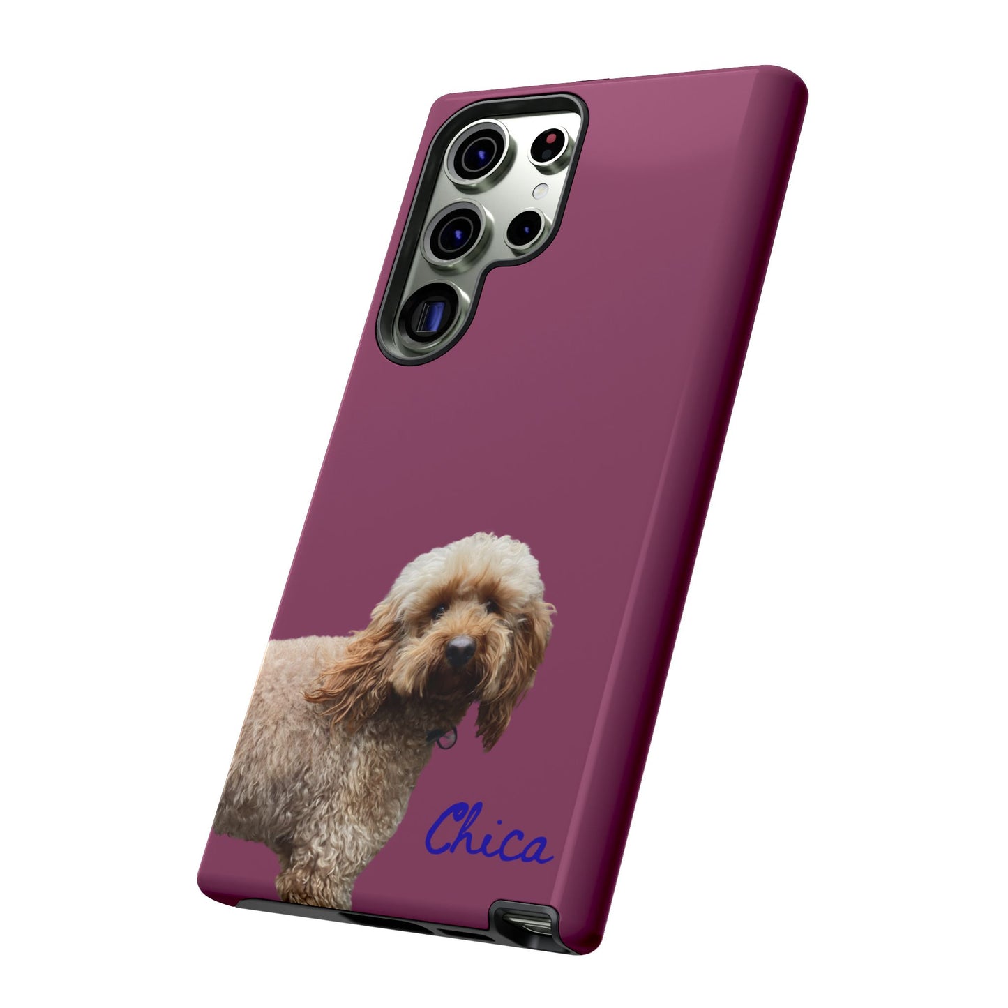 Customizable Pet Tough Phone Case Your Pet Photo or Digital Painting with Name_9 iPhone 16, 15 Pro Max, 15 Plus, Samsung S24 Ultra, Pixel 7