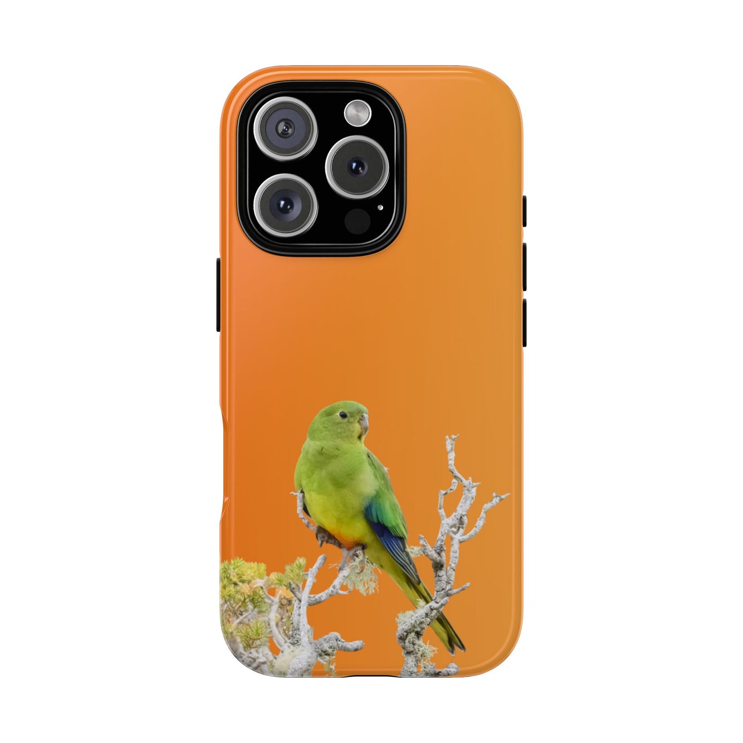 Orange-bellied Parrot - Tough Phone Case - Fono Caso x EstebantheNatureman - Wildlife Photography Case - Gift for Bird Lovers