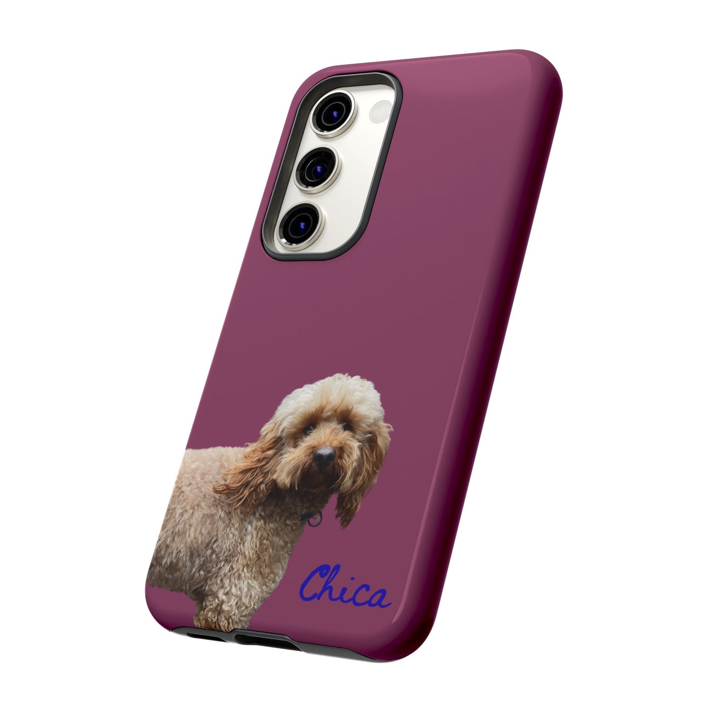 Customizable Pet Tough Phone Case Your Pet Photo or Digital Painting with Name_9 iPhone 16, 15 Pro Max, 15 Plus, Samsung S24 Ultra, Pixel 7