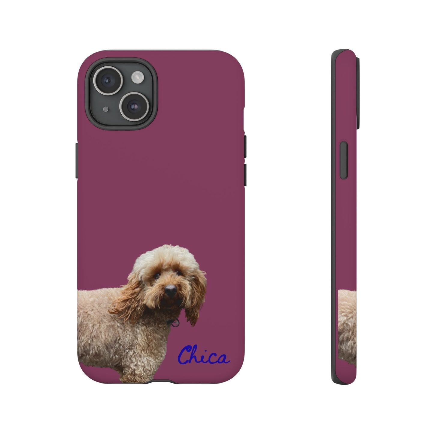 Customizable Pet Tough Phone Case Your Pet Photo or Digital Painting with Name_9 iPhone 16, 15 Pro Max, 15 Plus, Samsung S24 Ultra, Pixel 7