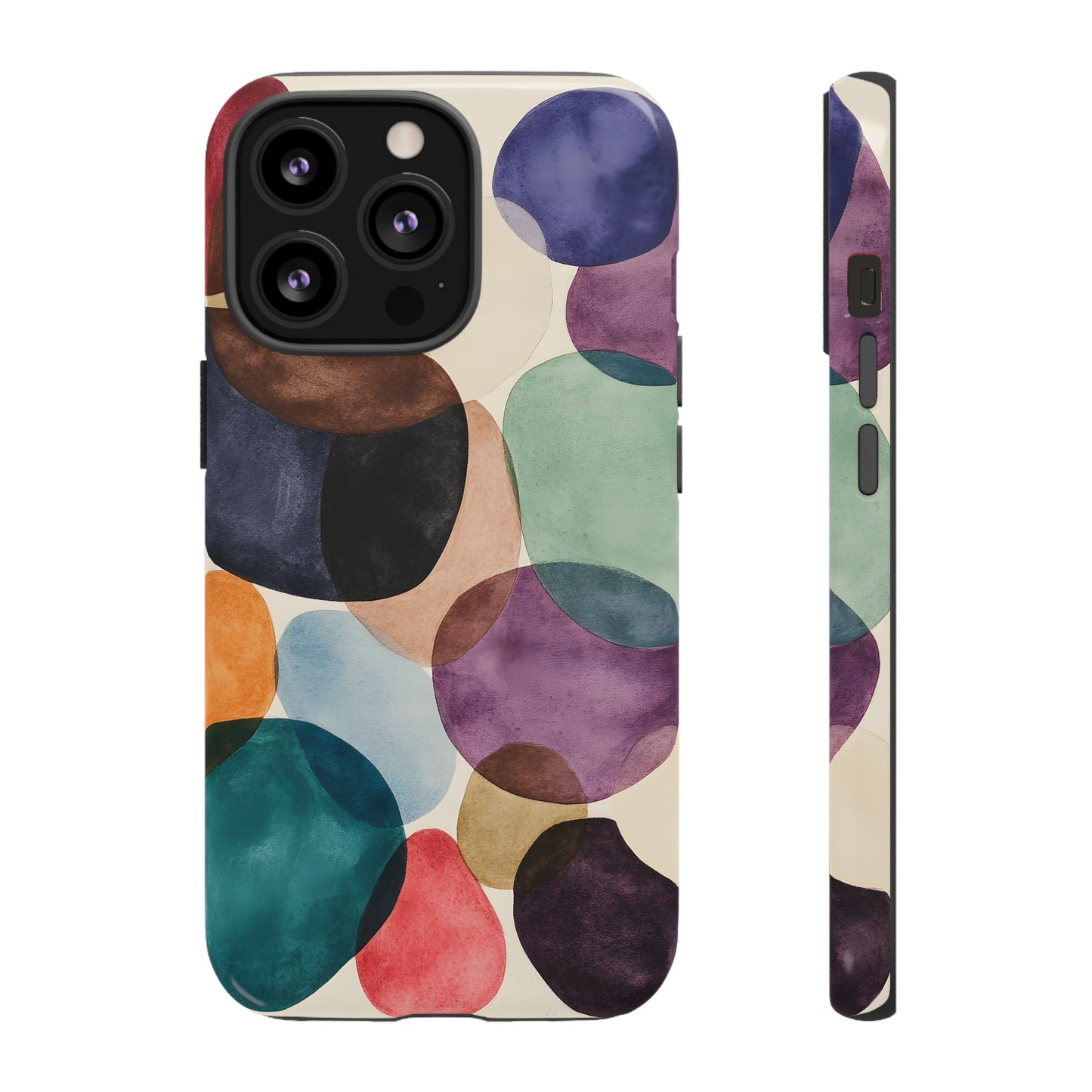 Colorful Abstract Organic Shapes_22 Customizable Tough Phone Case for iPhone 16, 15 Pro Max, Samsung S24 Ultra, Pixel 7 & more