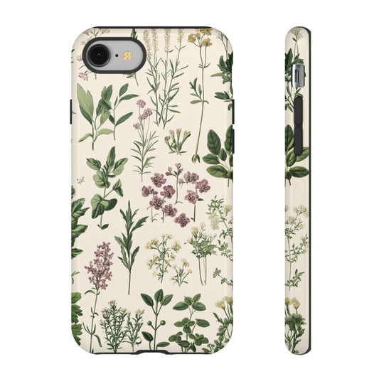 Vintage Botanical Floral Illustration Cottagecore_1 Customizable Tough Phone Case for iPhone 16, 15 Pro Max, Samsung S24 Ultra, Pixel 7 & more