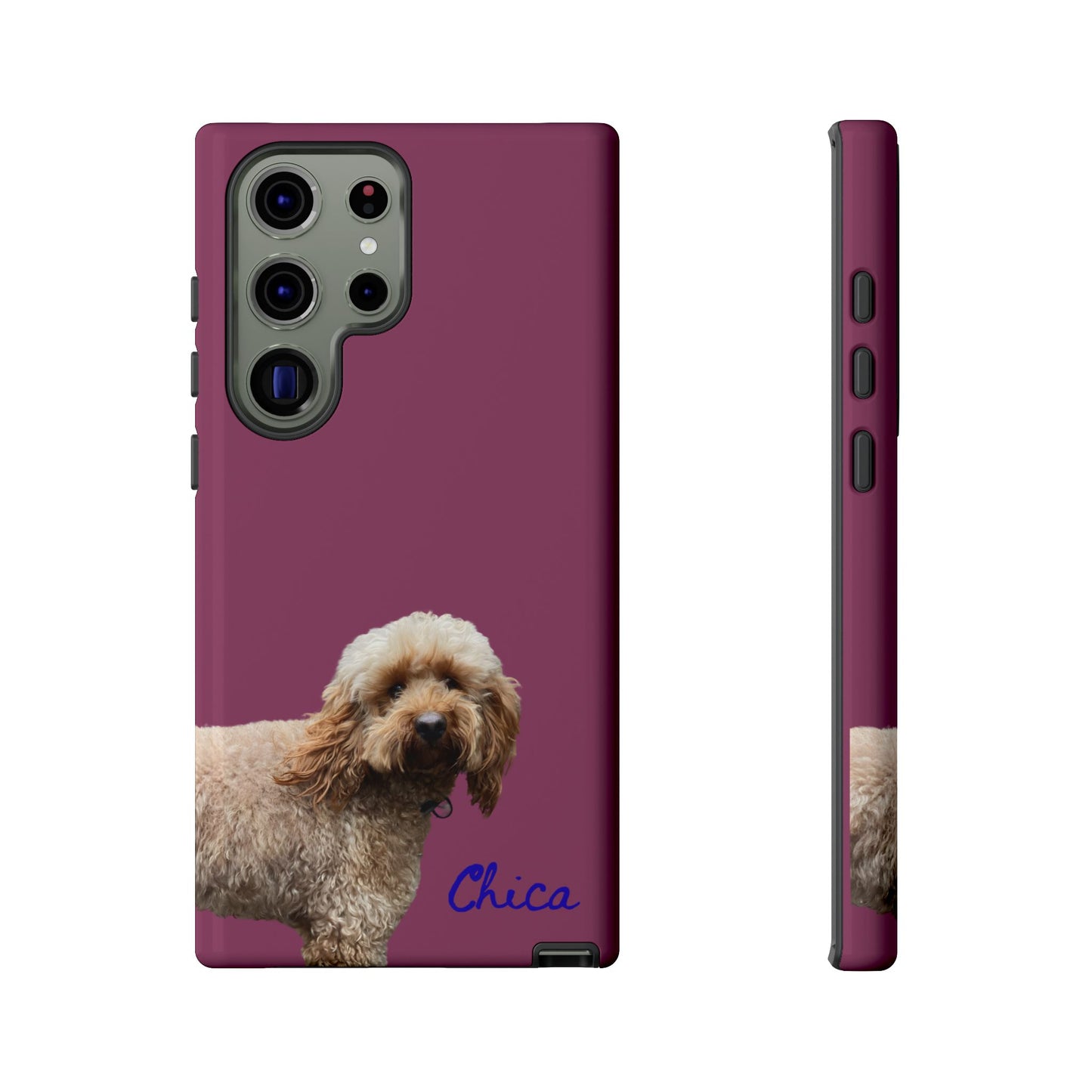 Customizable Pet Tough Phone Case Your Pet Photo or Digital Painting with Name_9 iPhone 16, 15 Pro Max, 15 Plus, Samsung S24 Ultra, Pixel 7