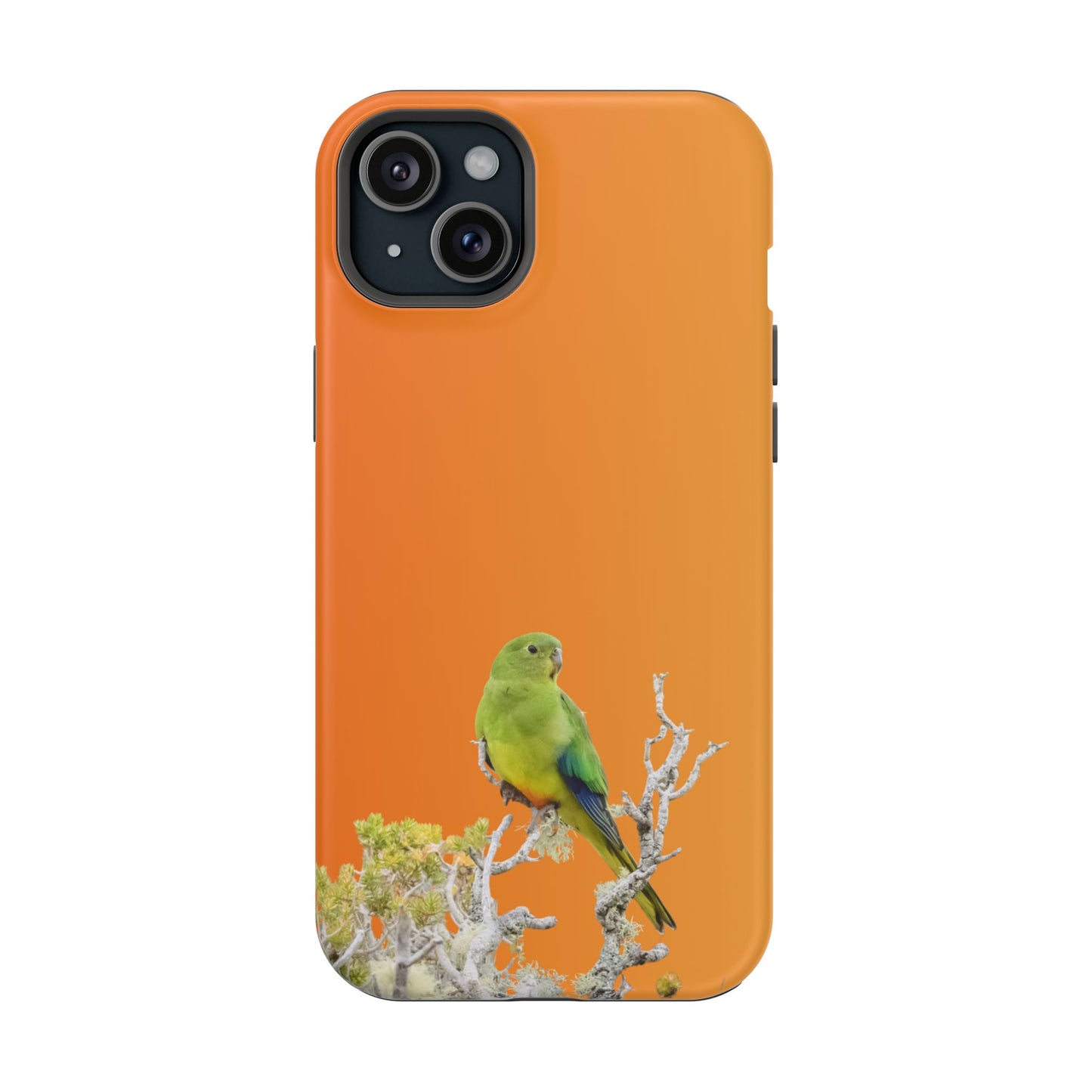 Orange-bellied Parrot - Magnetic Impact-Resistant Phone Case - Fono Caso x EstebantheNatureman - Wildlife Case - Gift for Bird Lovers