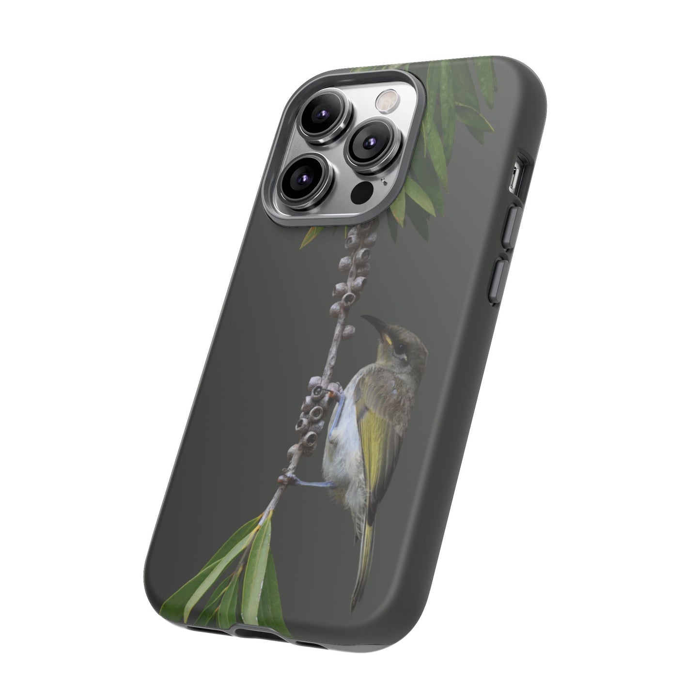 Brown Honeyeater - Tough Phone Case - Fono Caso x EstebantheNatureman - Wildlife Photography Case - Gift for Bird Lovers