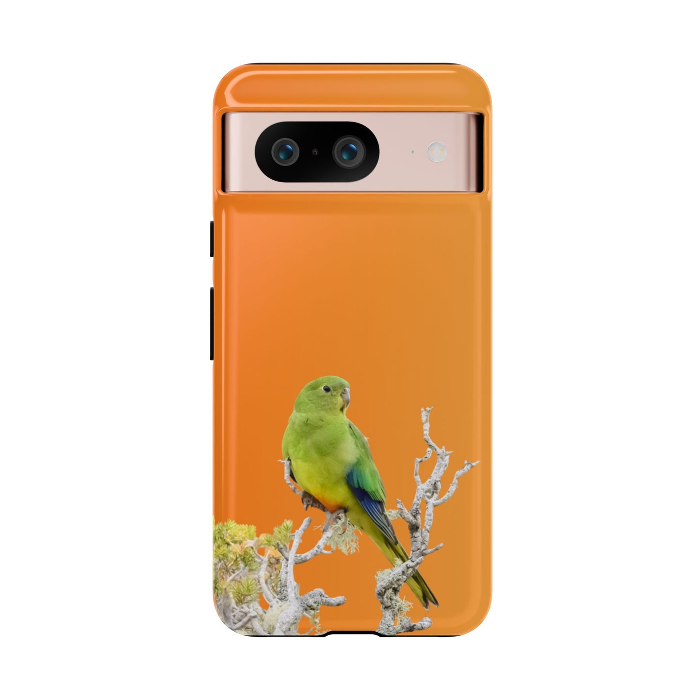 Orange-bellied Parrot - Tough Phone Case - Fono Caso x EstebantheNatureman - Wildlife Photography Case - Gift for Bird Lovers