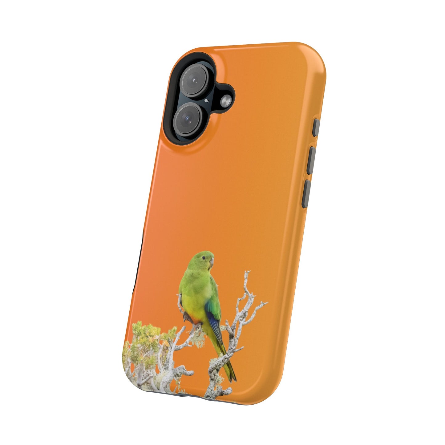 Orange-bellied Parrot - Magnetic Impact-Resistant Phone Case - Fono Caso x EstebantheNatureman - Wildlife Case - Gift for Bird Lovers