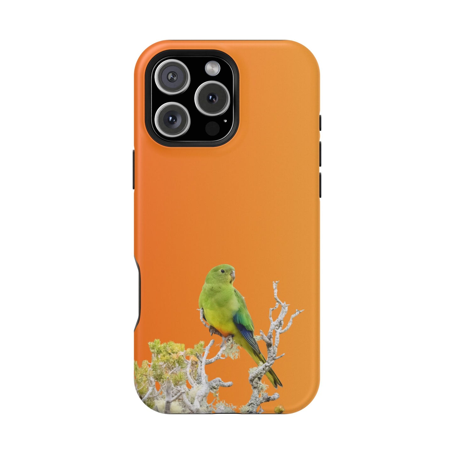 Orange-bellied Parrot - Magnetic Impact-Resistant Phone Case - Fono Caso x EstebantheNatureman - Wildlife Case - Gift for Bird Lovers