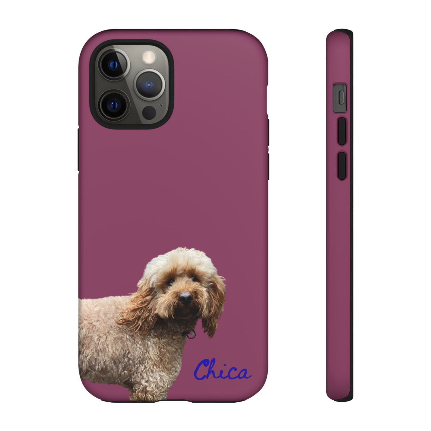 Customizable Pet Tough Phone Case Your Pet Photo or Digital Painting with Name_9 iPhone 16, 15 Pro Max, 15 Plus, Samsung S24 Ultra, Pixel 7