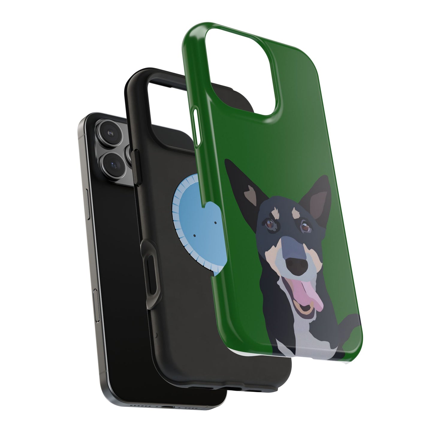 Customizable Magnetic Impact-Resistant Phone Case Your Pet Photo or Digital Painting with Name_4_iPhone 13 and up
