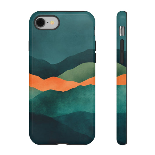 Water Color Abstract Landscape_2 Customizable Tough Phone Case for iPhone 16, 15 Pro Max, Samsung S24 Ultra, Pixel 7 & more