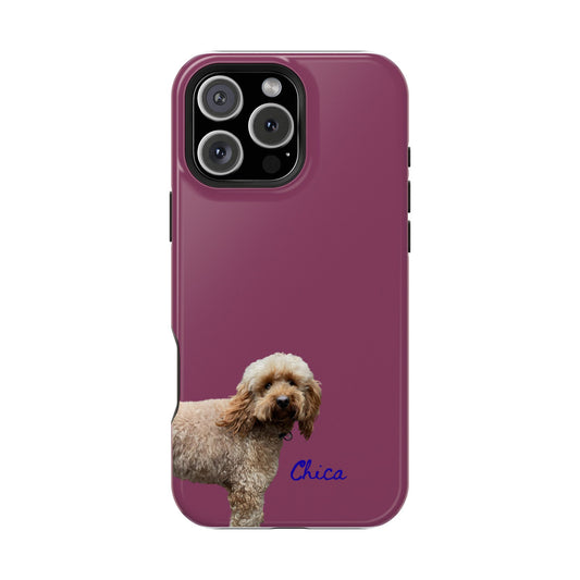 Customizable Magnetic Impact-Resistant Phone Case Your Pet Photo or Digital Painting with Name_9_iPhone 13 and up