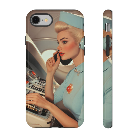 Retro Airline Aesthetic Mid-Century Travel Art_2 Customizable Tough Phone Case for iPhone 16, 15 Pro Max, Samsung S24 Ultra, Pixel 7 & more
