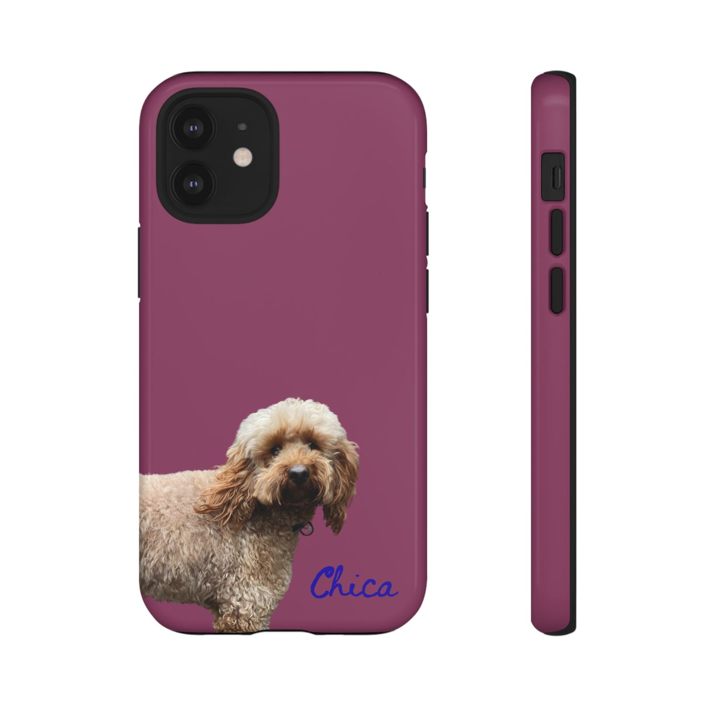 Customizable Pet Tough Phone Case Your Pet Photo or Digital Painting with Name_9 iPhone 16, 15 Pro Max, 15 Plus, Samsung S24 Ultra, Pixel 7