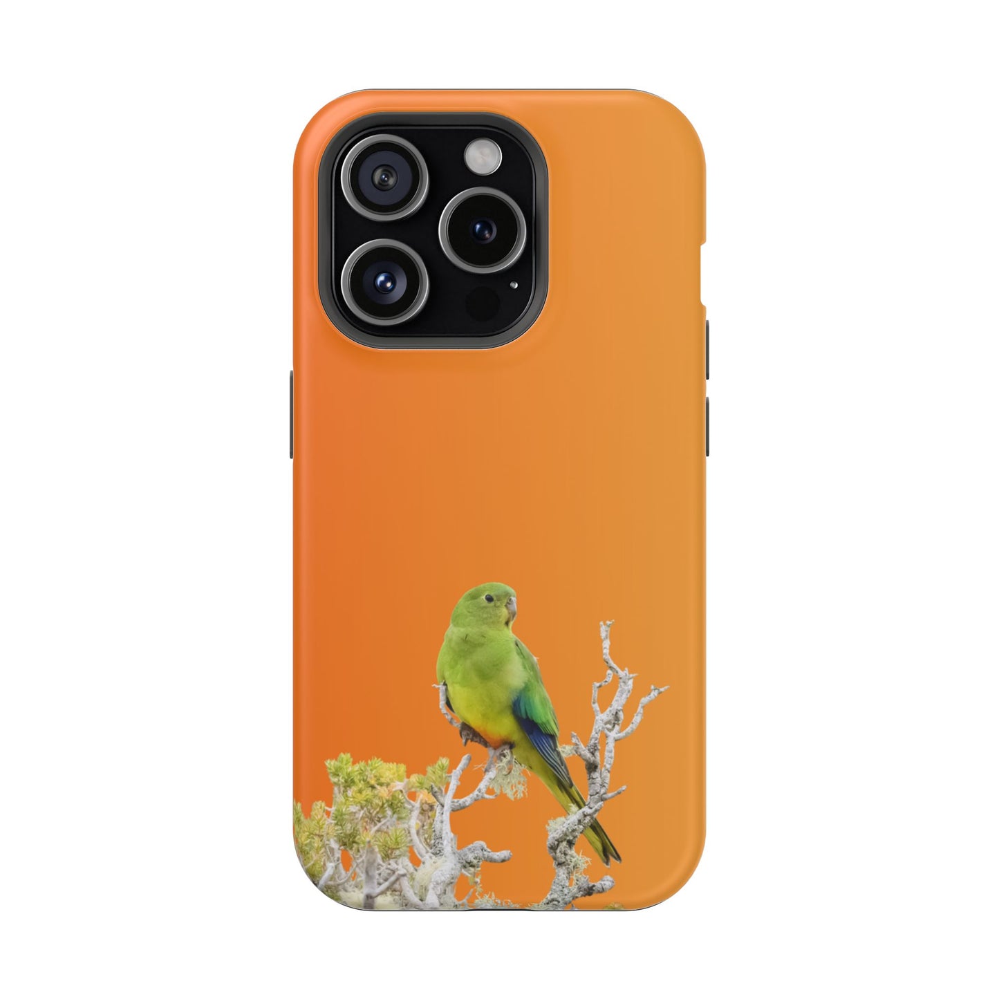 Orange-bellied Parrot - Magnetic Impact-Resistant Phone Case - Fono Caso x EstebantheNatureman - Wildlife Case - Gift for Bird Lovers