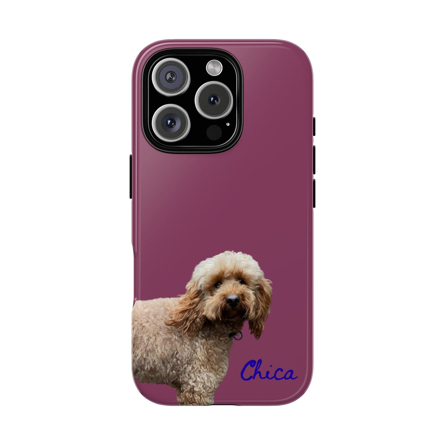 Customizable Pet Tough Phone Case Your Pet Photo or Digital Painting with Name_9 iPhone 16, 15 Pro Max, 15 Plus, Samsung S24 Ultra, Pixel 7