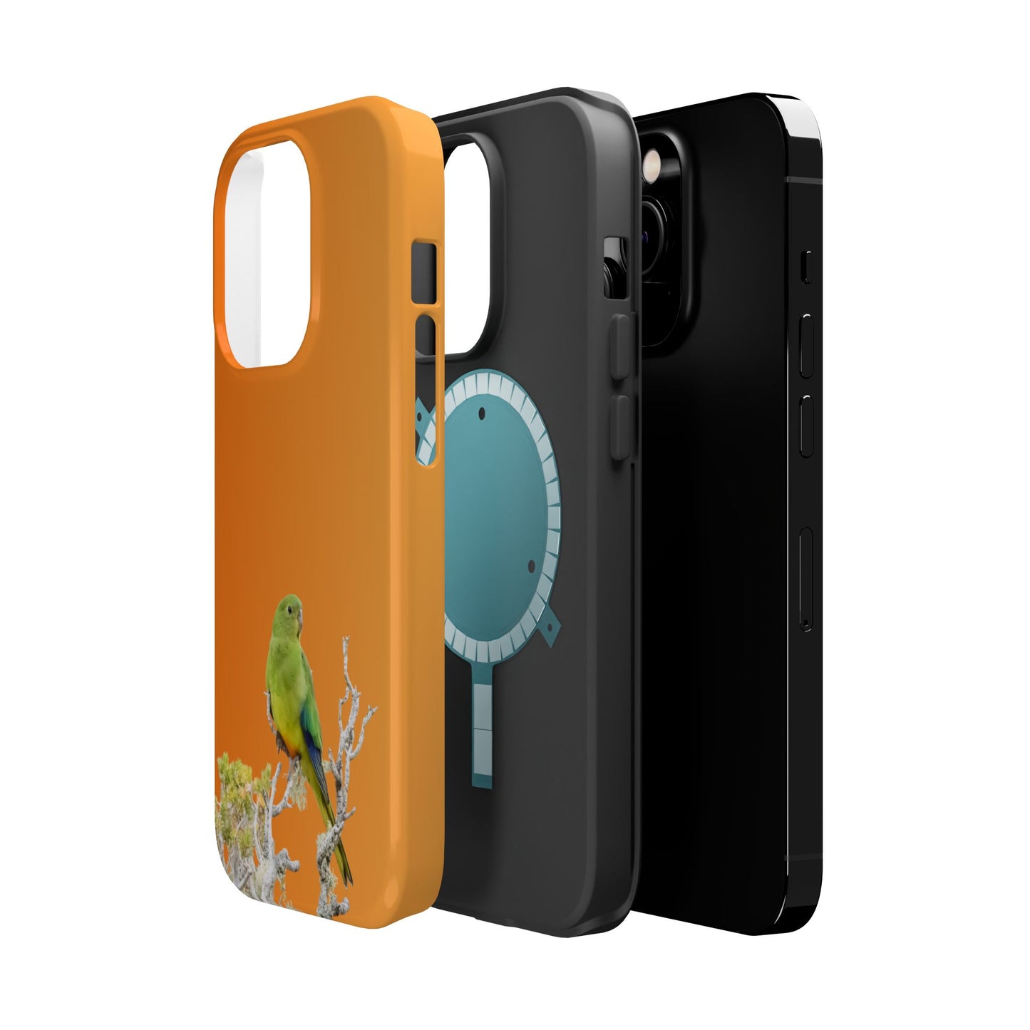 Orange-bellied Parrot - Magnetic Impact-Resistant Phone Case - Fono Caso x EstebantheNatureman - Wildlife Case - Gift for Bird Lovers