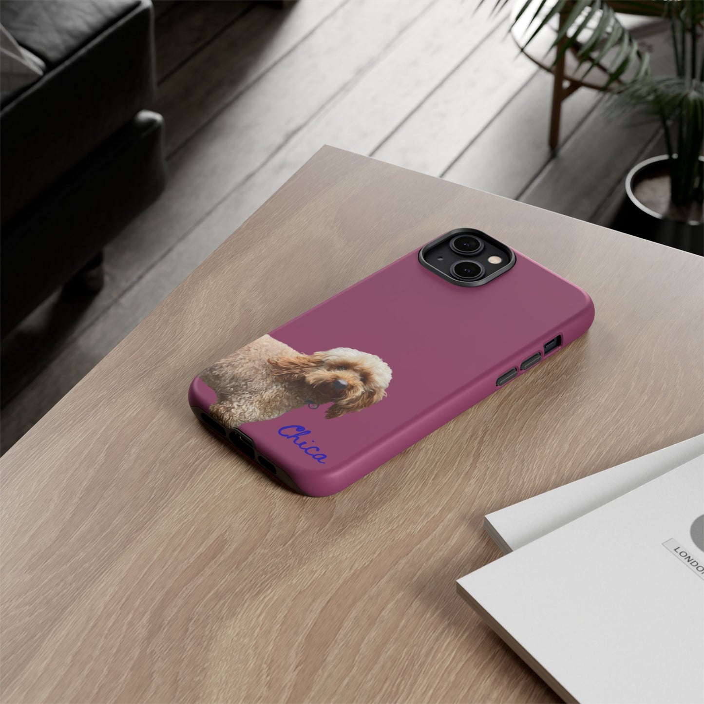 Customizable Pet Tough Phone Case Your Pet Photo or Digital Painting with Name_9 iPhone 16, 15 Pro Max, 15 Plus, Samsung S24 Ultra, Pixel 7