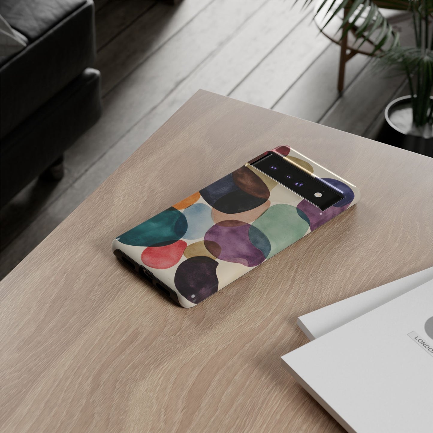 Colorful Abstract Organic Shapes_22 Customizable Tough Phone Case for iPhone 16, 15 Pro Max, Samsung S24 Ultra, Pixel 7 & more