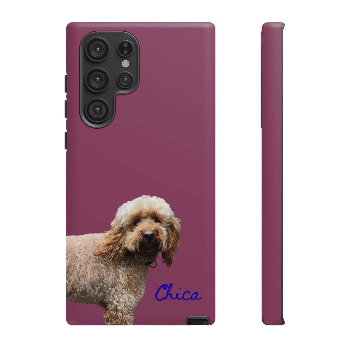 Customizable Pet Tough Phone Case Your Pet Photo or Digital Painting with Name_9 iPhone 16, 15 Pro Max, 15 Plus, Samsung S24 Ultra, Pixel 7
