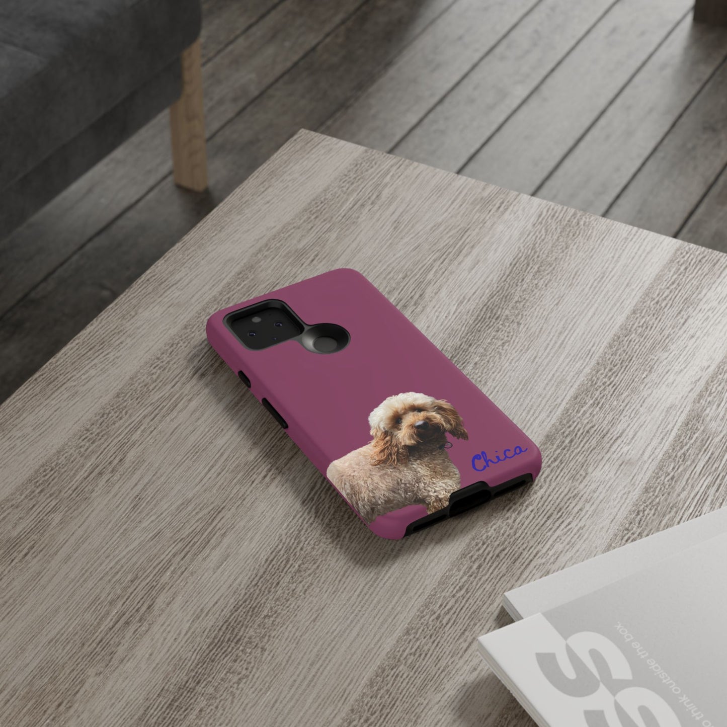 Customizable Pet Tough Phone Case Your Pet Photo or Digital Painting with Name_9 iPhone 16, 15 Pro Max, 15 Plus, Samsung S24 Ultra, Pixel 7
