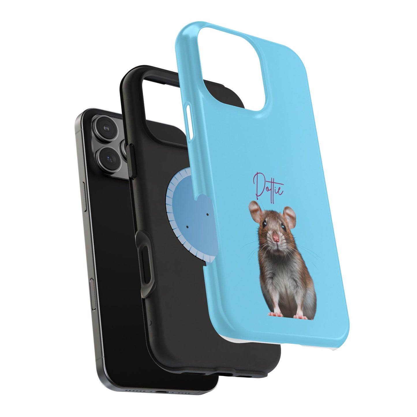 Customizable Magnetic Impact-Resistant Phone Case Your Pet Photo or Digital Painting with Name_8_iPhone 13 and up