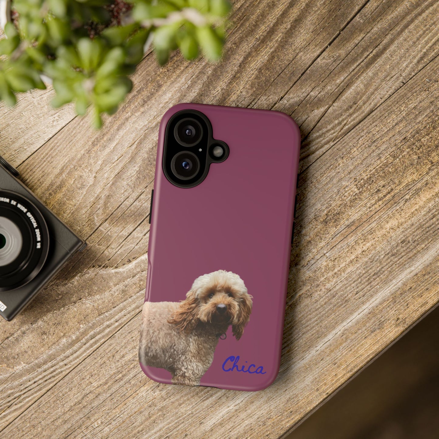 Customizable Pet Tough Phone Case Your Pet Photo or Digital Painting with Name_9 iPhone 16, 15 Pro Max, 15 Plus, Samsung S24 Ultra, Pixel 7