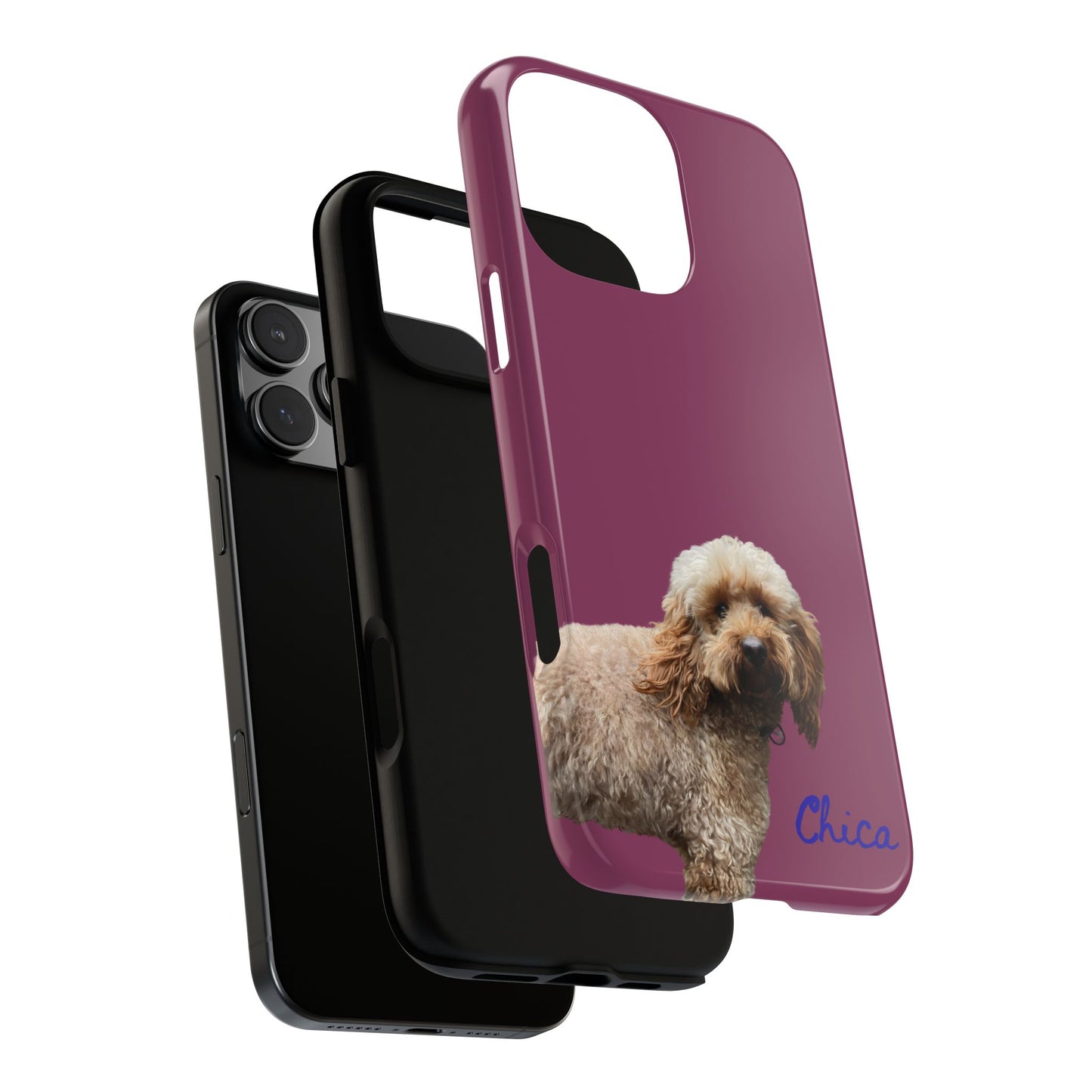 Customizable Pet Tough Phone Case Your Pet Photo or Digital Painting with Name_9 iPhone 16, 15 Pro Max, 15 Plus, Samsung S24 Ultra, Pixel 7