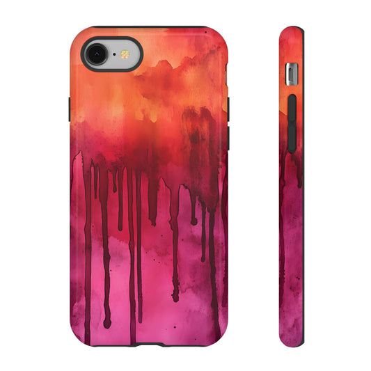 Colorful Dripping Paint_9 Customizable Tough Phone Case for iPhone 16, 15 Pro Max, Samsung S24 Ultra, Pixel 7 & more