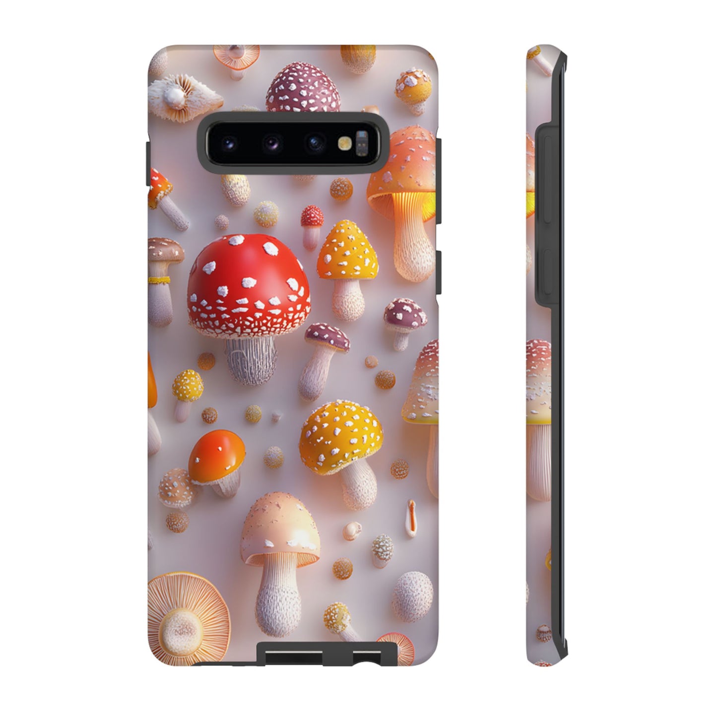 3D Mushrooms_7 Customizable Tough Phone Case for iPhone 16, 15 Pro Max, Samsung S24 Ultra, Pixel 7 & more