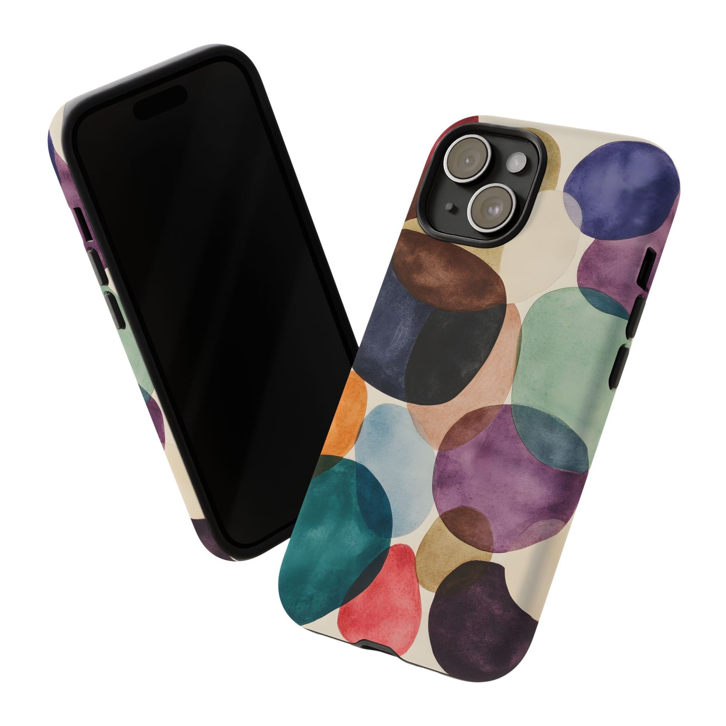 Colorful Abstract Organic Shapes_22 Customizable Tough Phone Case for iPhone 16, 15 Pro Max, Samsung S24 Ultra, Pixel 7 & more