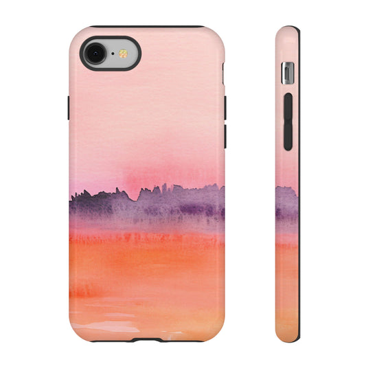 Water Color Abstract Landscape_5 Customizable Tough Phone Case for iPhone 16, 15 Pro Max, Samsung S24 Ultra, Pixel 7 & more