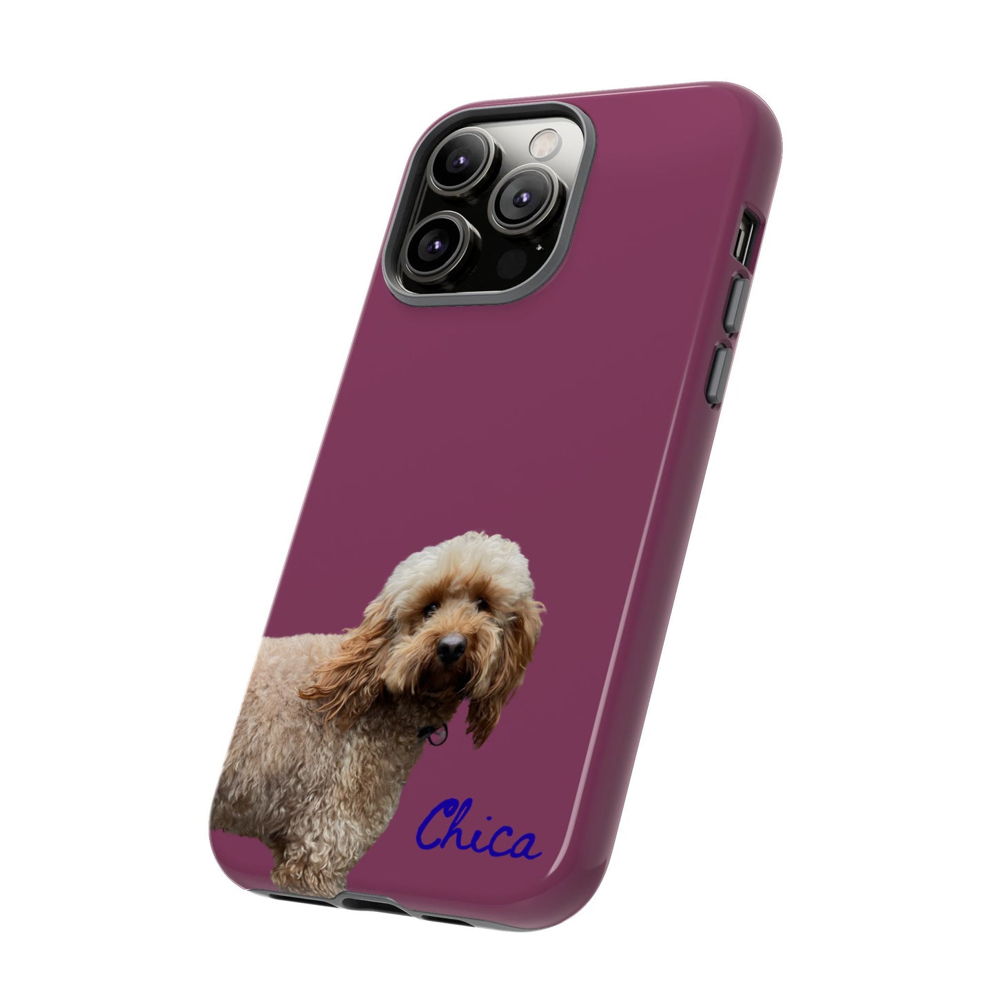 Customizable Pet Tough Phone Case Your Pet Photo or Digital Painting with Name_9 iPhone 16, 15 Pro Max, 15 Plus, Samsung S24 Ultra, Pixel 7