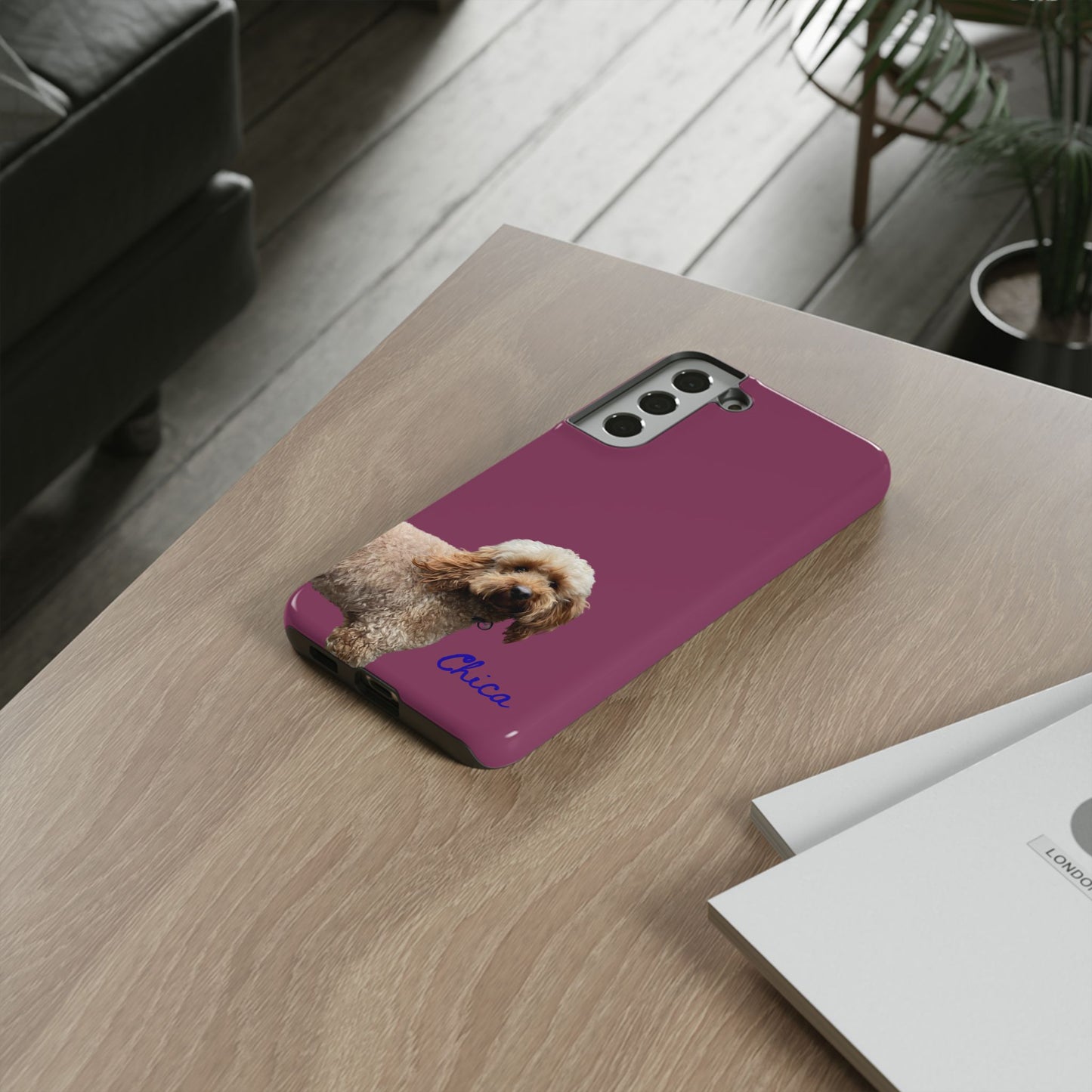 Customizable Pet Tough Phone Case Your Pet Photo or Digital Painting with Name_9 iPhone 16, 15 Pro Max, 15 Plus, Samsung S24 Ultra, Pixel 7