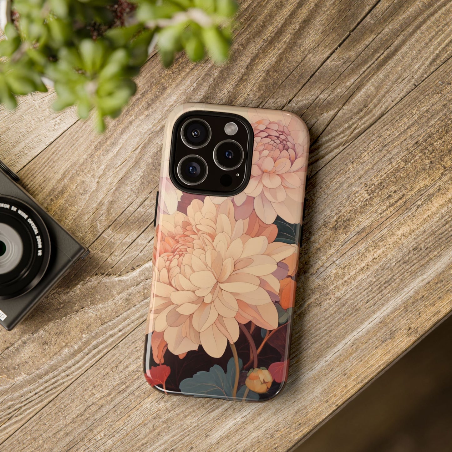 Vivid Japanese Floral Illustration_7 Customizable Tough Phone Case for iPhone 16, 15 Pro Max, Samsung S24 Ultra, Pixel 7 & more