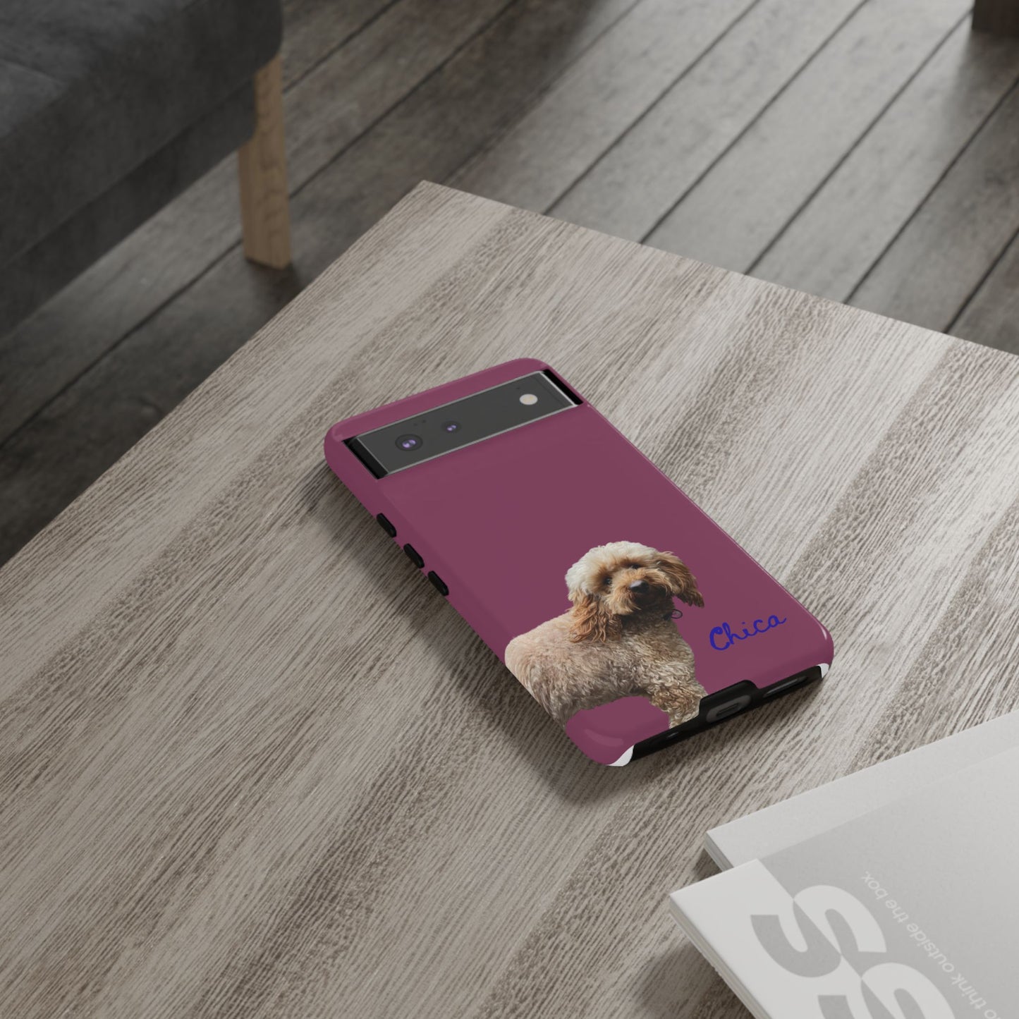 Customizable Pet Tough Phone Case Your Pet Photo or Digital Painting with Name_9 iPhone 16, 15 Pro Max, 15 Plus, Samsung S24 Ultra, Pixel 7